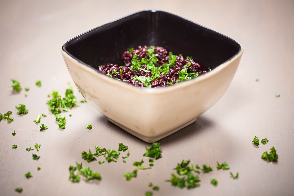 Simple Bowl Rice with Parsley and Olive Oil