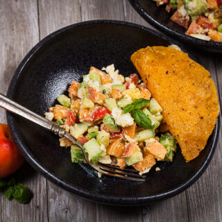 Easy Egg Salad with Fresh Sweet Apricots