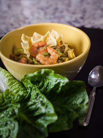 gluten-free recipes, lunch idea, light dinner, shrimp recipe, healthy recipes, shrimp salad, sesame shrimp recipes, easy meals, post workout meals