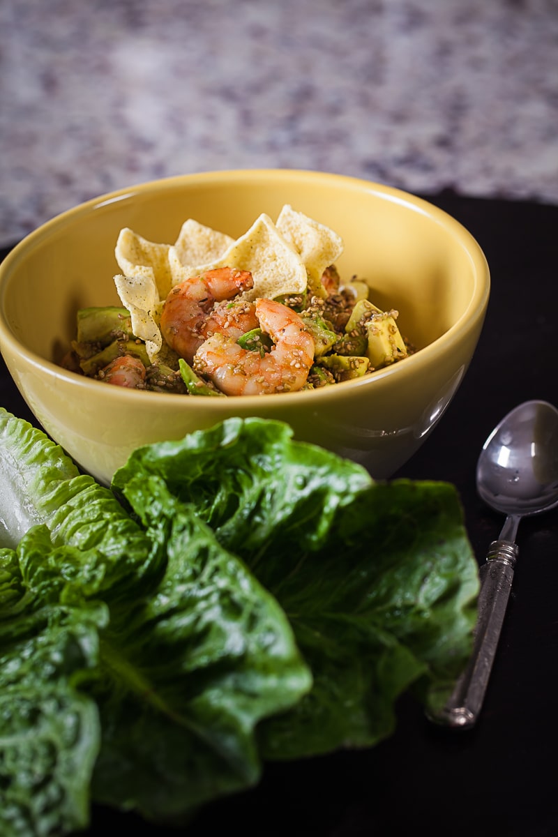 gluten-free recipes, lunch idea, light dinner, shrimp recipe, healthy recipes, shrimp salad, sesame shrimp recipes, easy meals, post workout meals