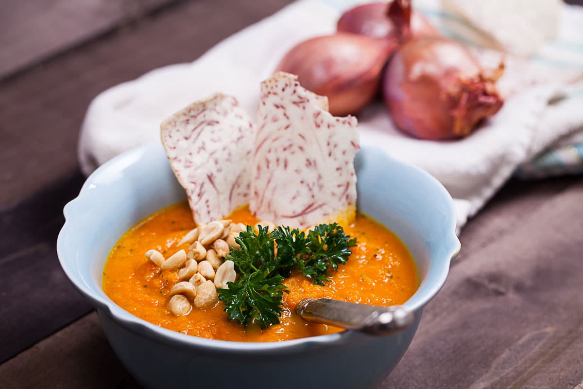 A Healthy Carrot Shallot Soup with Fresh Parsley MyChefsApron