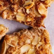 Almond Flour Rhubarb Bars.