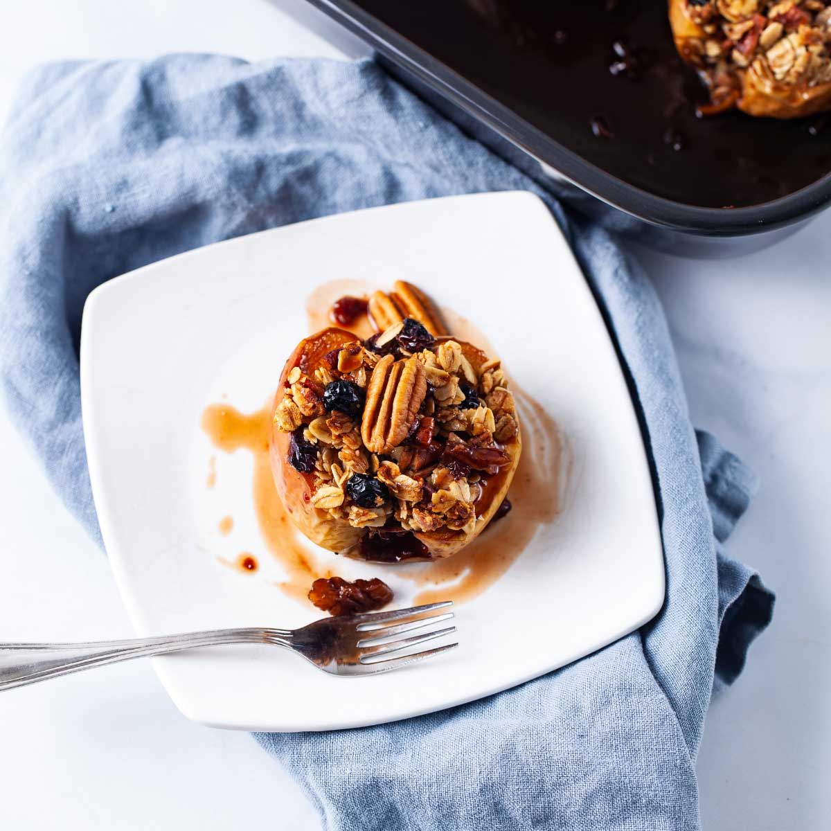 Baked Stuffed Apples with Belgian Raspberry Beer