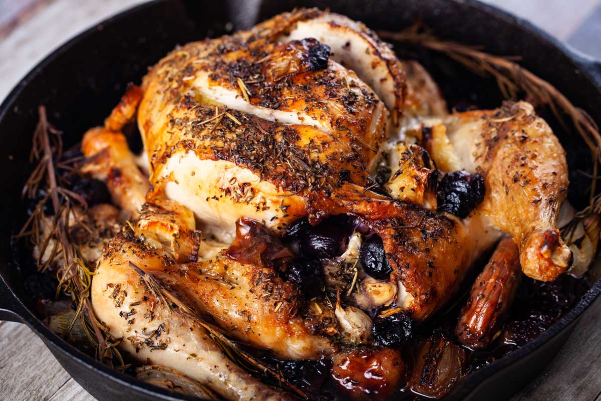 Whole Roasted Chicken with Brie (MediterraneanStyle) MyChefsApron