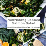 Nourishing Canned Salmon Salad, Easy, gluten-free, Mayo-free, 20 minutes.