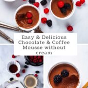 Easy & Delicious Chocolate & Coffee Mousse without Cream