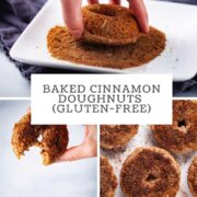 Baked cinnamon doughnuts (gluten-free).