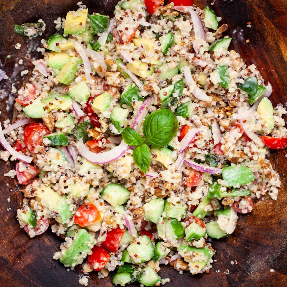 Avocado Quinoa Salad with Creamy Lemon Dressing
