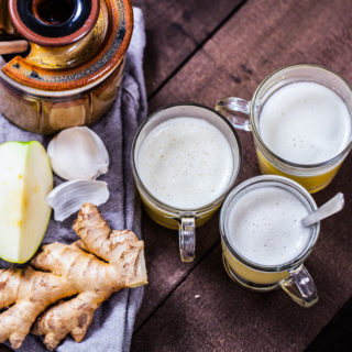 Three homemade morning wellness shots