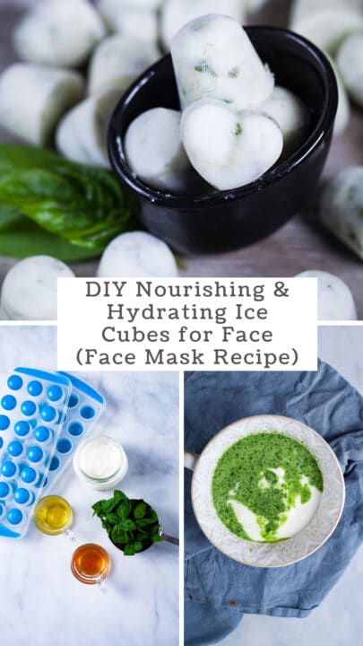 DIY nourishing & hydrating ice cubes for face (face mask recipe).
