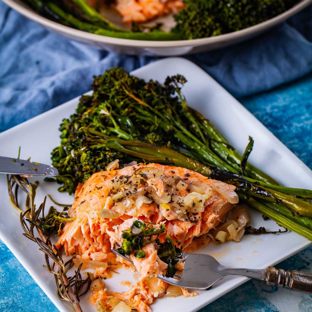 Buttery Baked Salmon with Broccolini