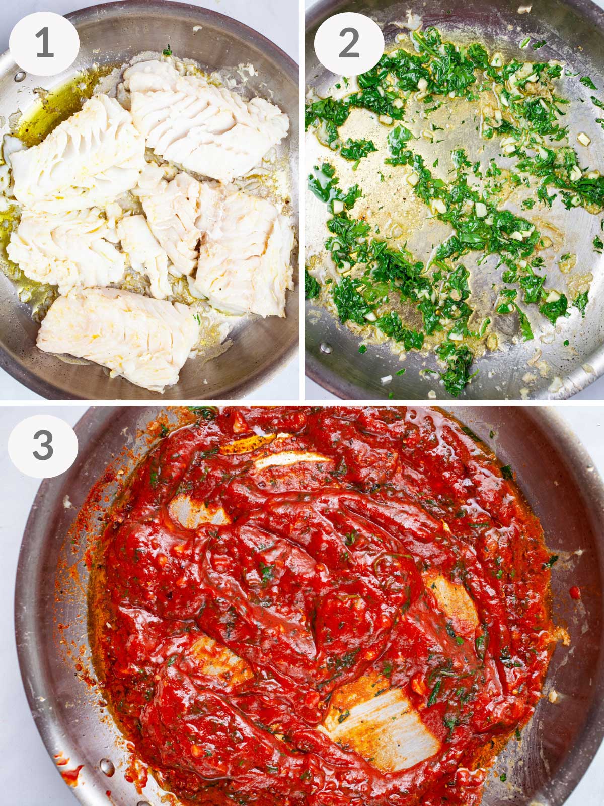 The first steps showing how to make a focaccia sandwich.