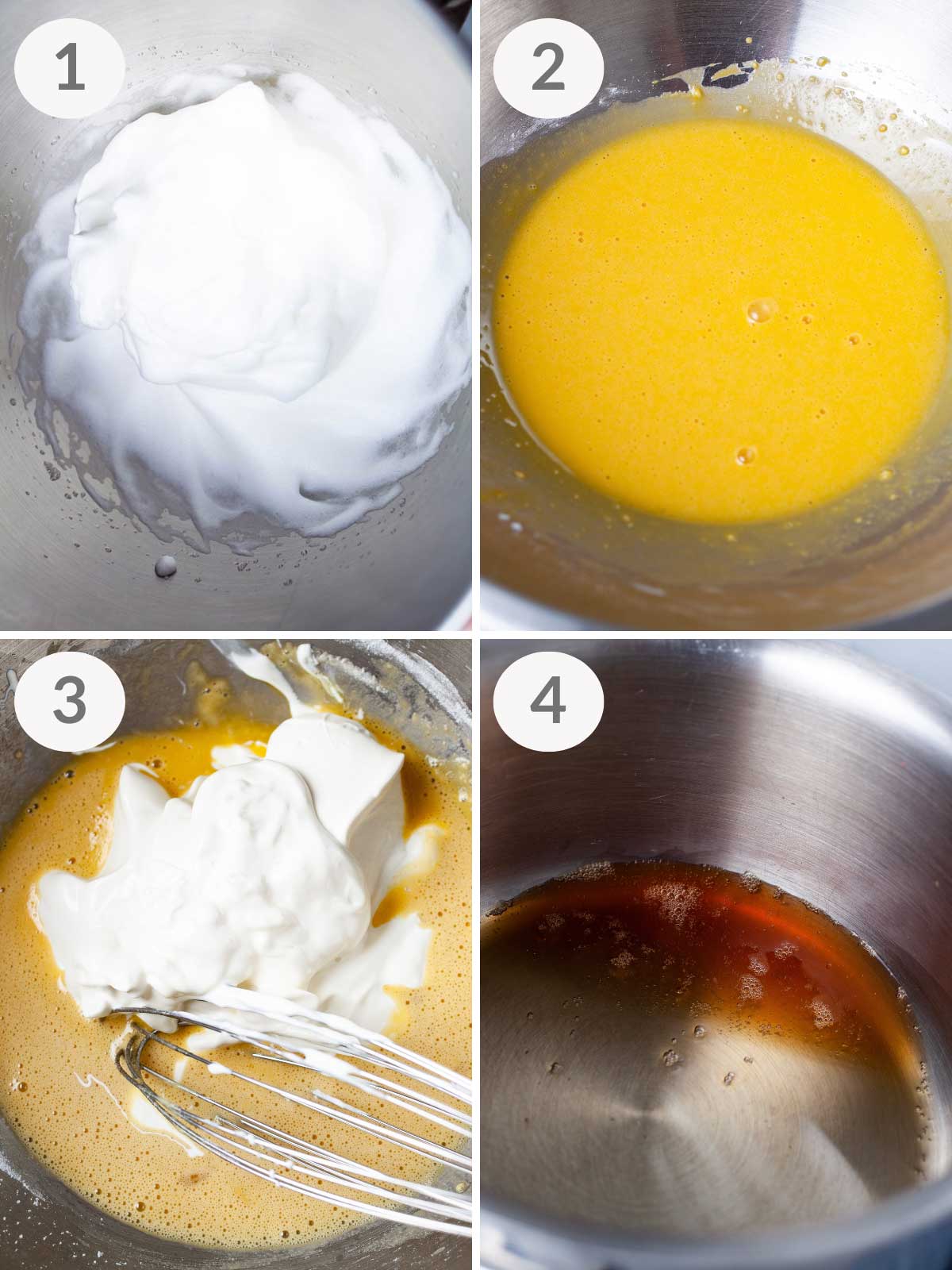 First steps how to make mascarpone mousse.