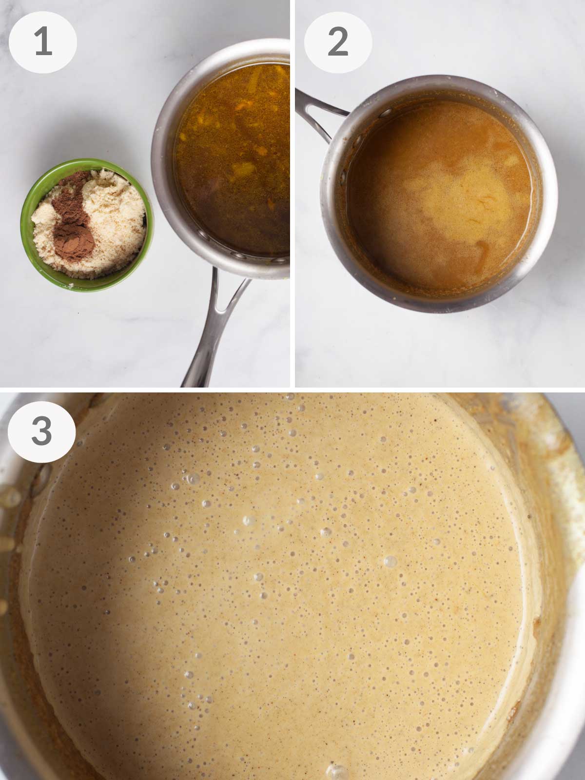 Steps to make a healthy gravy at home.