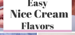 A combo of different healthy nice cream flavors