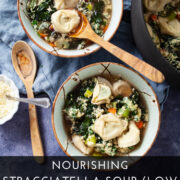 Nourishing Stracciatella Soup (low carb or with pasta).