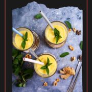 Sweet & Sour Mango Lassi Easy with a Dairy-free Vegan Option.